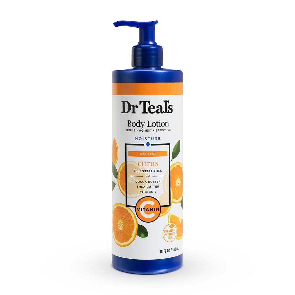 DR TEAL'S BODY LOTION RADIANT CITRUS 532ML