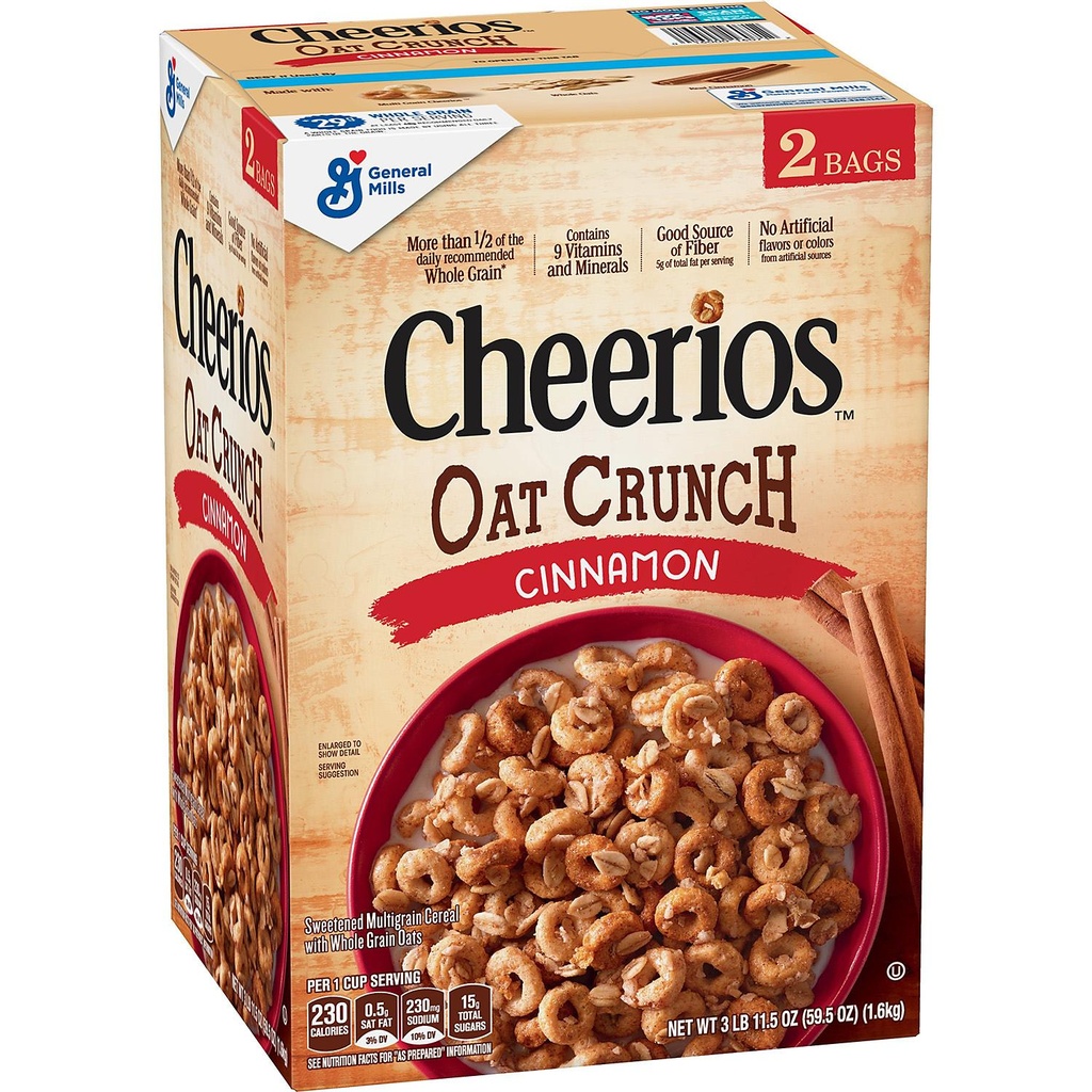 CHEERIOS OAT CRUNCH-CINNAMON 1.6KG