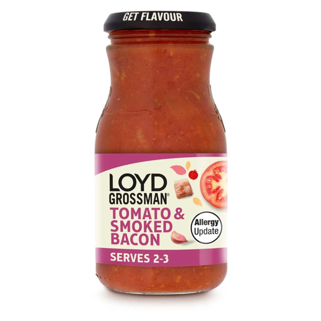 LOYD GROSSMAN TOMATO & SMOKED BACON SAUCE 350G