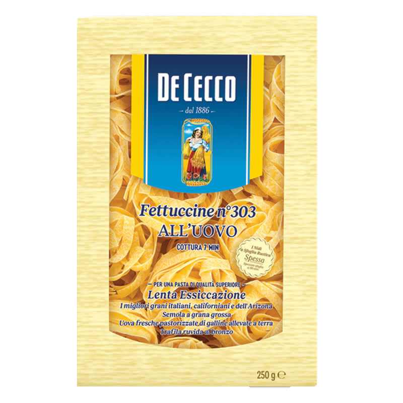 DE CECCO FETTUCCINE WITH EGGS N.303 250G