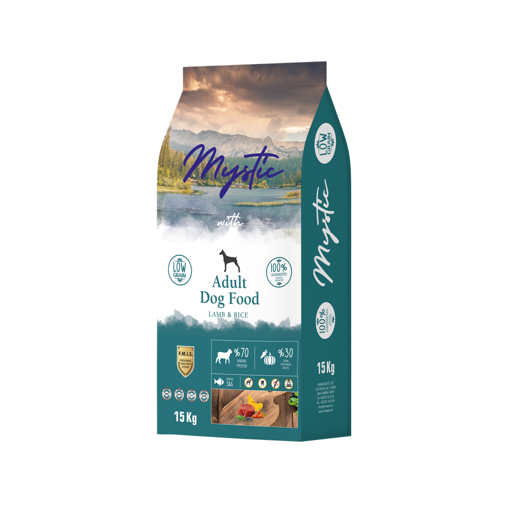 MYSTIC ADULT DOG FOOD LAMB & RICE 15KG