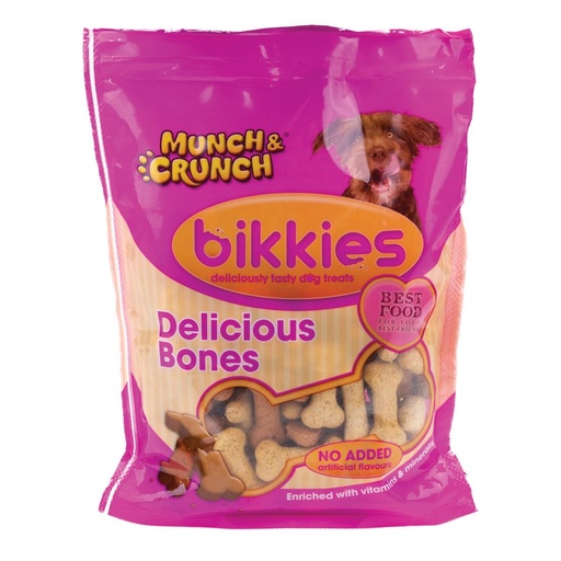 MUNCHIE & CRUNCH BIKKIES DELICIOUS BONES 400G