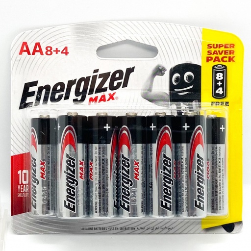 ENERGIZER ALKALINE AA E91BP8+4