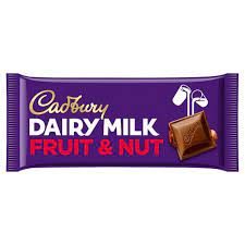 CADBURY FRUIT & NUT CHOCOLATE 180G