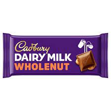 CADBURY WHOLENUT CHOCOLATE 110G