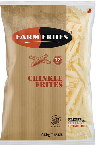 FROZEN FARM FRITES CRINKLE FRIES 12mm 2.5KG