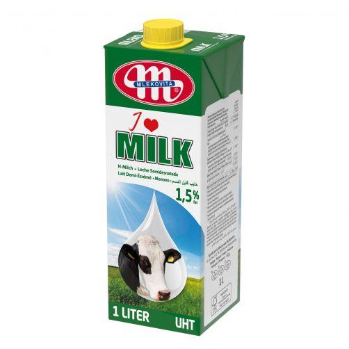 MLEKOVITA UHT SEMI-SKIMMED MILK 1L