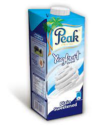 PEAK YOGHURT DRINK PLAIN SWEETENED 1LT