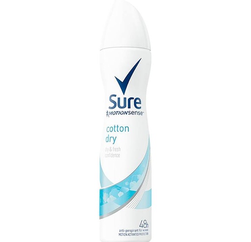 SURE DEO SPRAY COTTON DRY 250ML