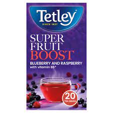 TETLEY SUPER FRUIT BOOST VITAMIN B6 40G