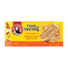 BAKERS GOOD MORNING BREAKFAST BISCUIT PEACH & APRICOT 300G