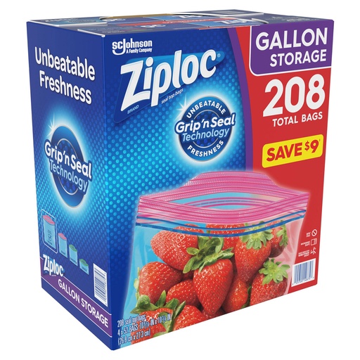 ZIPLOC GALLON 208