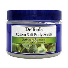 Dr TEAL'S EPSOM SALT BODY SCRUB-EUCALYPTUS & SPEARMINT 454G