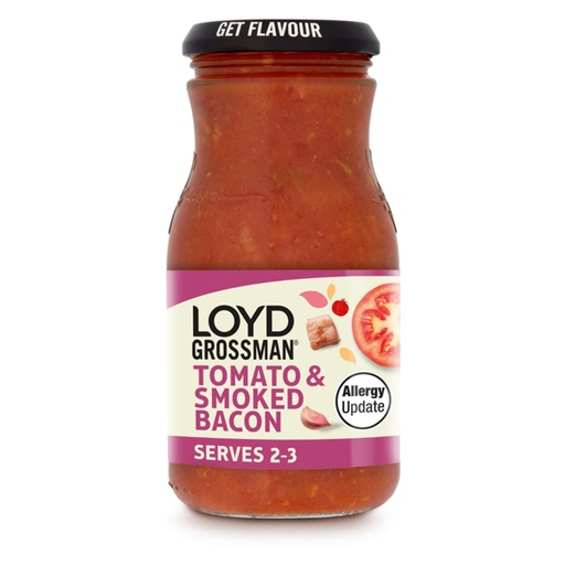 LOYD GROSSMAN TOMATO & SMOKED BACON SAUCE 350G