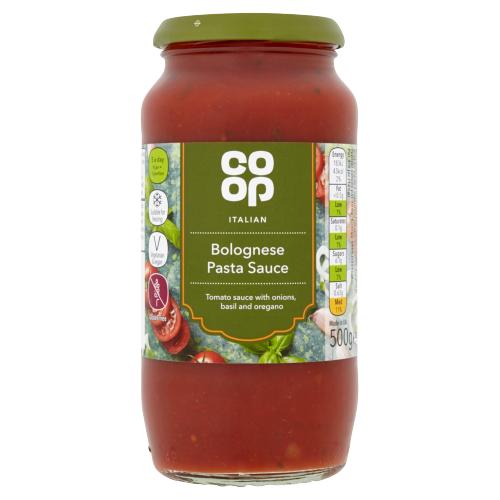 CO-OP BOLOGNESE PASTA SAUCE 500G
