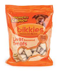 MUNCH & CRUNCH BIKKIES BISCUITS LIVER TREATS