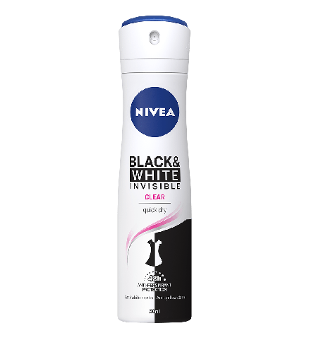 NIVEA DEO SPRAY BLACK&WHITE FOR WOMEN 150ML